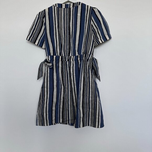 Zara Summer Linen Dress Flowy with Line details and bows on both sides - Picture 7 of 8